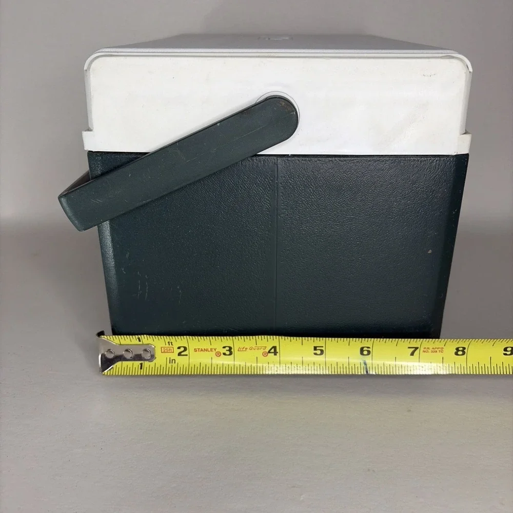 Vintage Coleman 6 Pk 5 Qt Lunch Box Dark Green White Cooler Model 5205